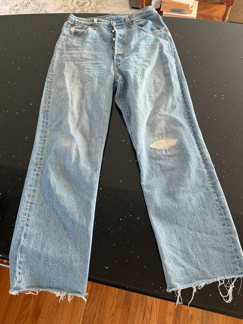 Levi Strauss & Co W30 L29 Light Blue Distressed Women’s Jeans